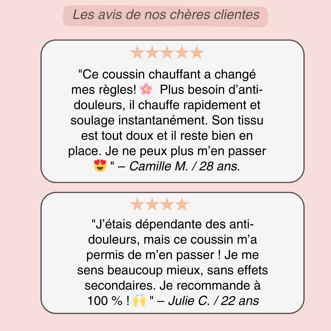 Coussin chauffant                                                                                                                                                      menstruel